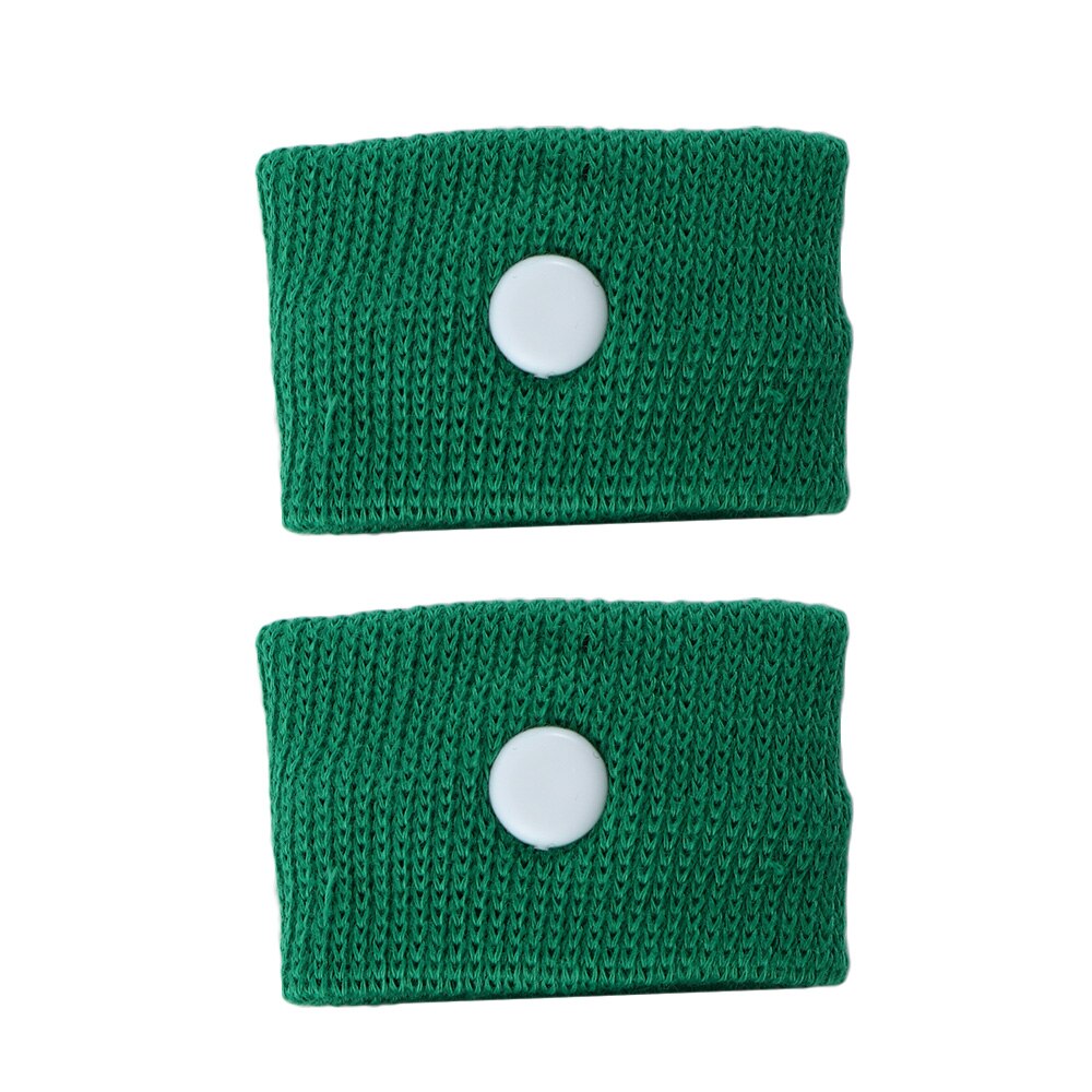 2Pcs Wrist Bands Anti Nausea Wrist Support Sports Safety Wristbands Adjustable Anti-motion Sickness Bracelets Wrist Band Brace: Green