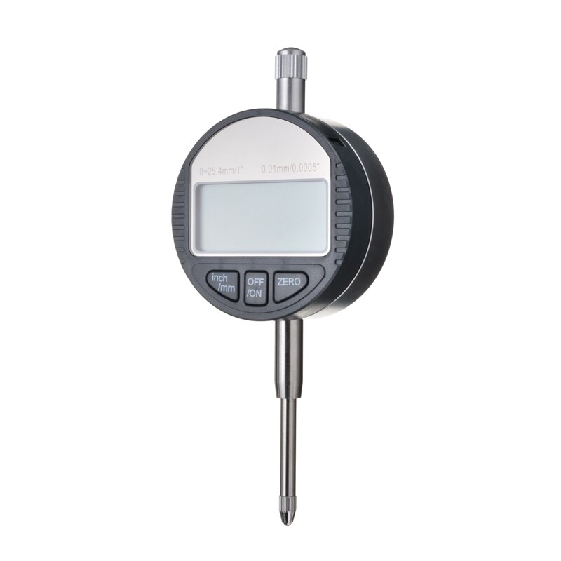 Digital mätklocka indikator 0.01mm/0.005 " display 1.5v elektroniskt mätverktyg 0-12.7mm/0.5 " 0-25.4mm/1 "
