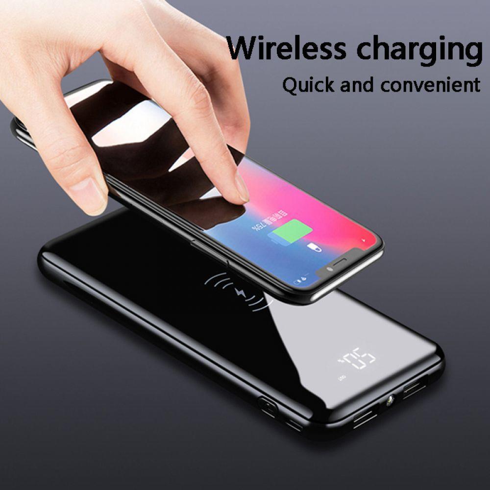 30000mah Power Bank Wireless Charger For iPhone Samsung External Battery Bank Built-in qi Wireless Charger Powerbank CD11