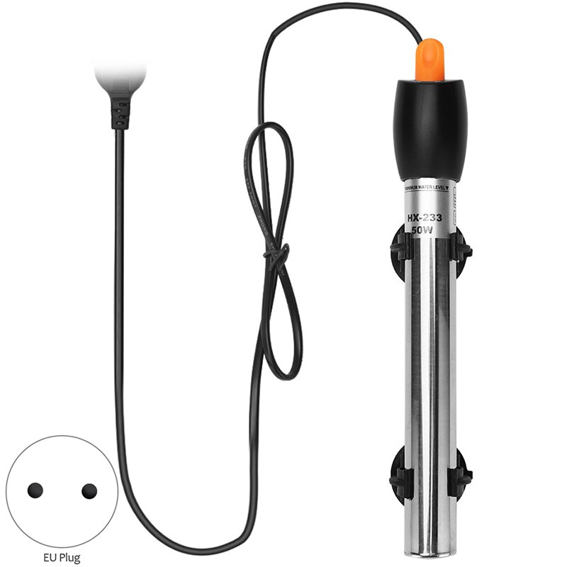 Rvs Aquarium Heater Verstelbare Dompelpompen Thermostaat Verwarmingselement 100-240V Voor Aquarium-Eu Plug