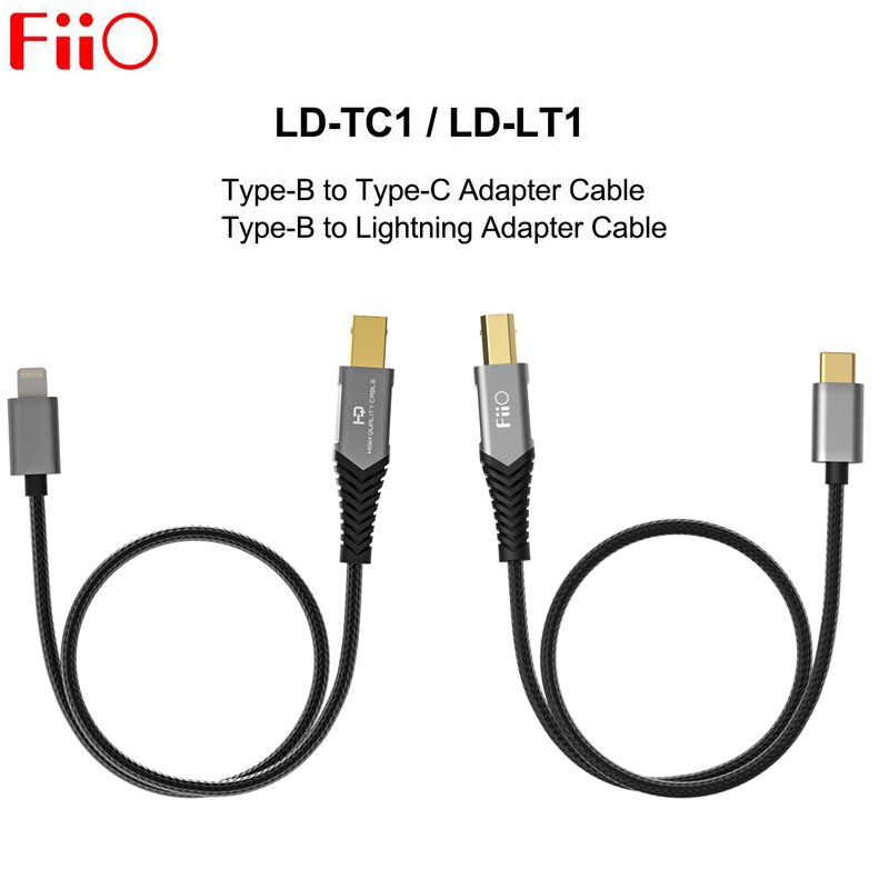 Fiio LD-TC1/LD-LT1 Usb Type-B Naar Type-C/Lightning Kabel Audio Adapter Voor Fiio K9 pro/K5 Pro