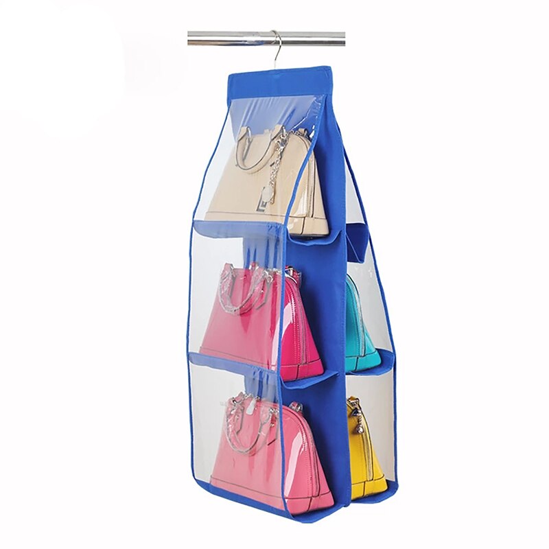 6 Pocket Handtas Opslag Opknoping Zakken Duurzaam Deur Mode Backbag Opbergtas Hoge Home Benodigdheden Kast Rek Hangers