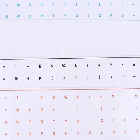 German Tear-Off Film Keyboard Sticker With Tweezers Desktop Laptop Key Sticker Single Film Universal Transparent Sticker