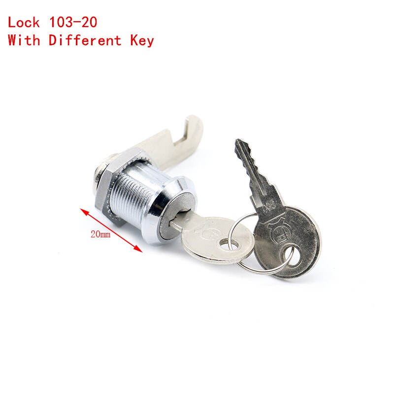 Cabinet Drawer Cam Cylinder Lock Door Cabinet Mailbox Padlock Drawer Cabinet Box Lock with Iron Key for Furniture Hardware: A 20mm Different Key