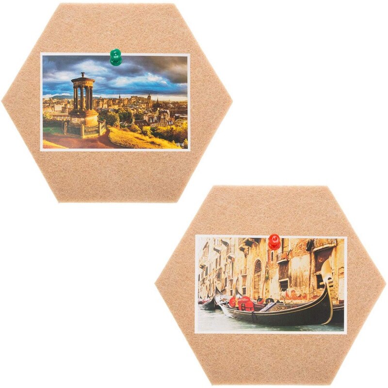 Hexagon Cork Board, Cork Tiles for Wall Bulletin Boards, Notes, Pictures, Office Memo and Home Decor, Pin Board-Decoration for P