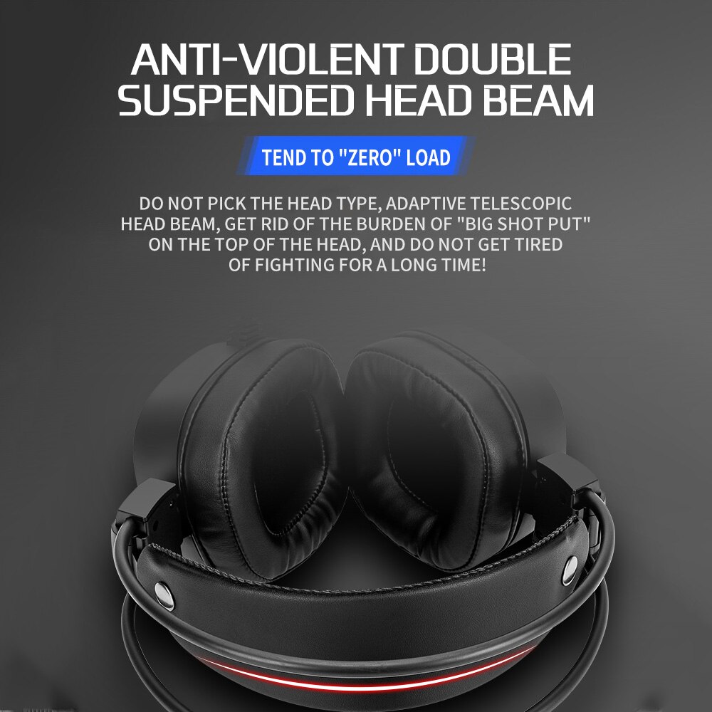 Virtual 7.1 surround sound gaming headset led usb /3.5mm bekabelde hoofdtelefoon met microfoon volumeregeling voor xbox pc gamer