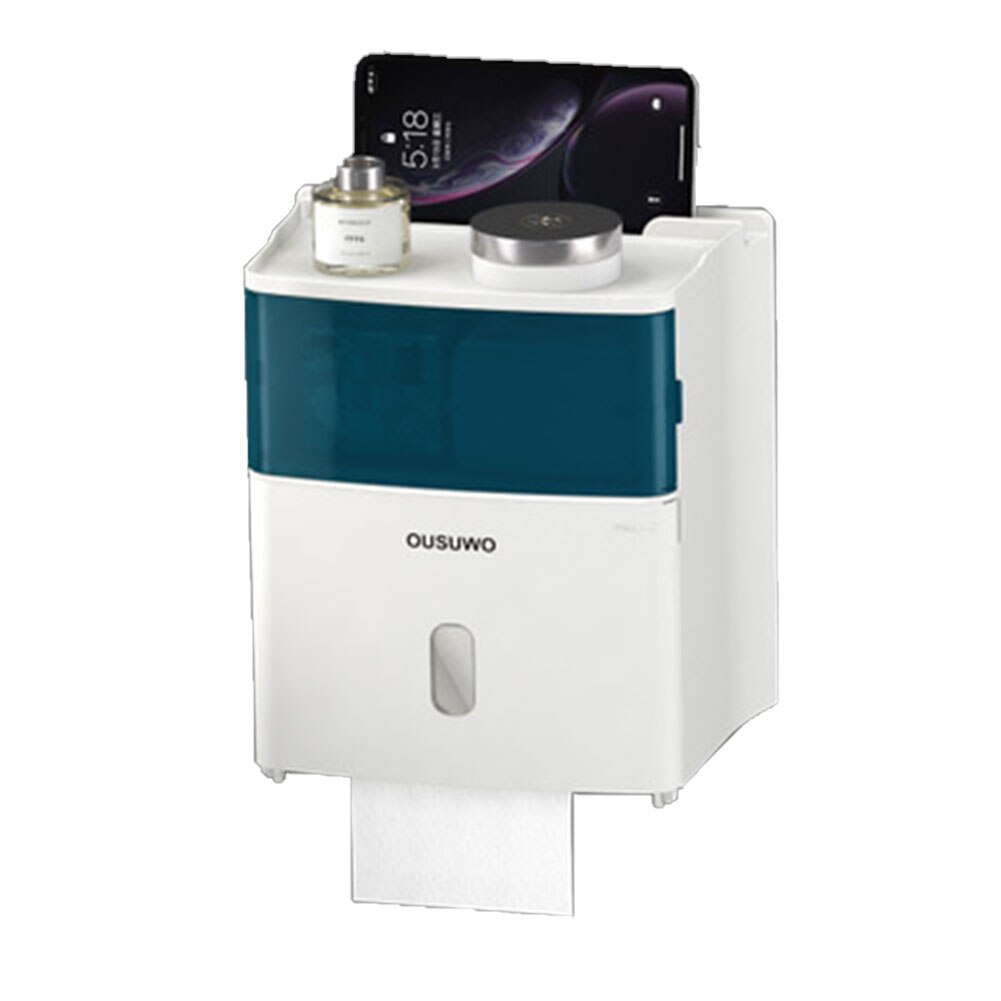 Tray Roll Paper Tube Storage Box Toilet Paper Holder Waterproof Wall Mounted Toilet Paper Tray Tissue Box Shelf Bathroom Product: C