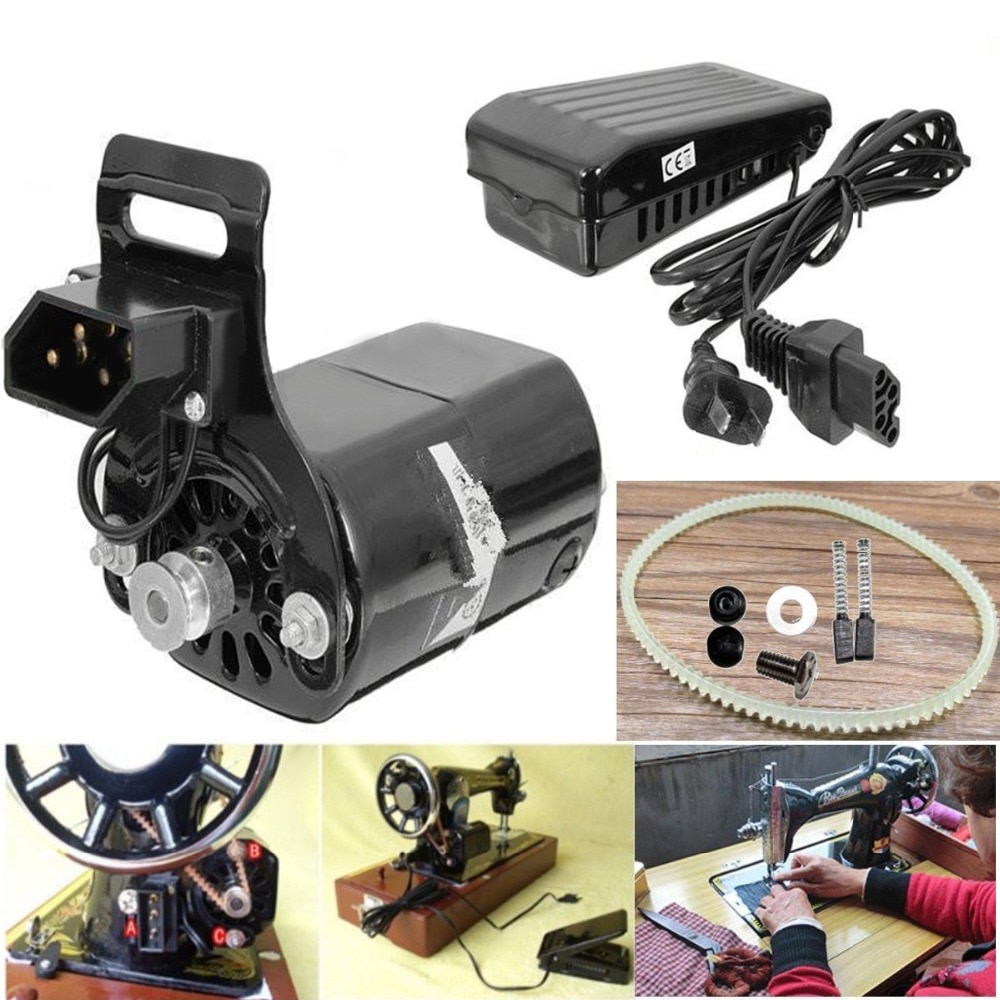 0.9 Amps 180W Domestic Household Sewing Machine Motor 220V 8000 RPM With Foot Pedal Controller Speed Pedal