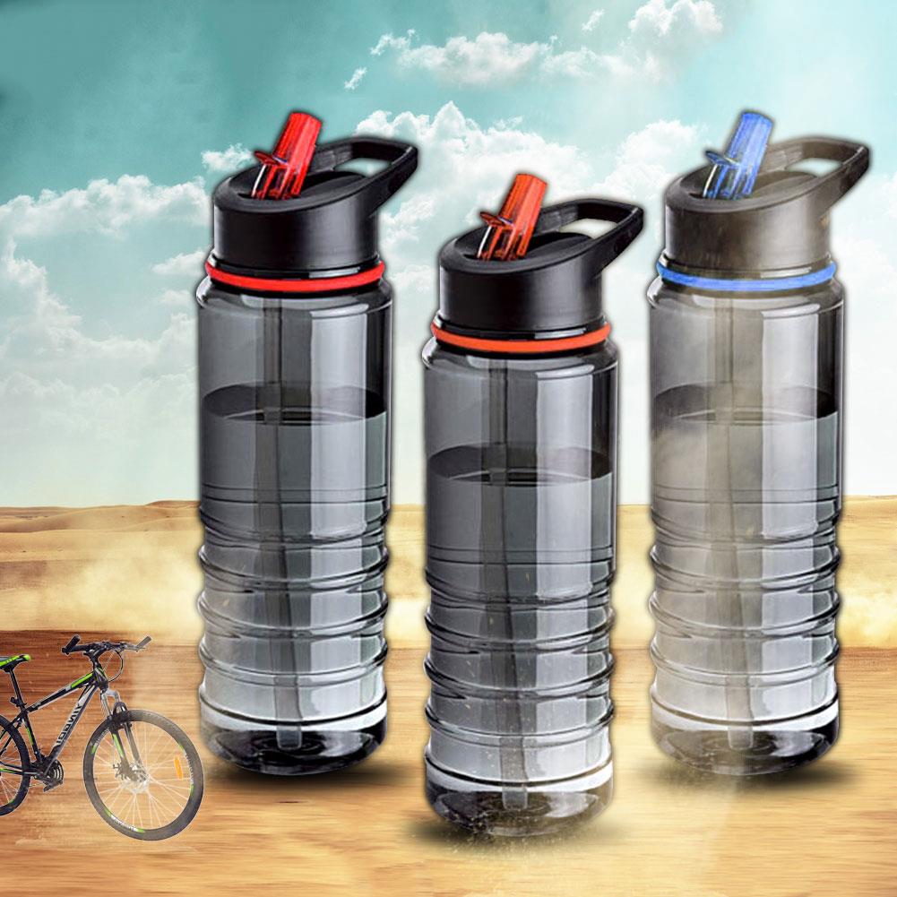 Water Bottle Hiking Straw Drinks 750ML Tritan Hydration Bike Gym Cycling