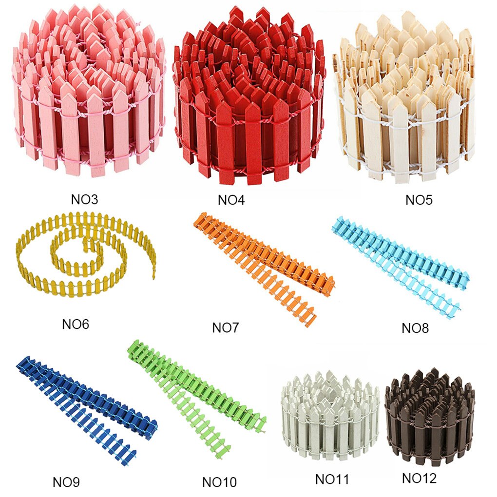 Mini petite barrière barrière en bois artisanat clôture fleur plante en pot paysage décor accessoires Miniature Terrarium bricolage Kit de jardin