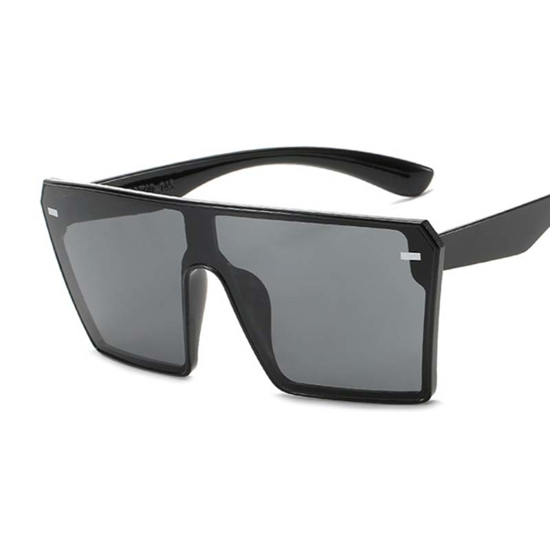 Stora fyrkantiga solglasögon för kvinnor, märke, stora bågar, solglasögon för kvinnor, ett stycke, utomhus, gradient, oculos de sol: Svart