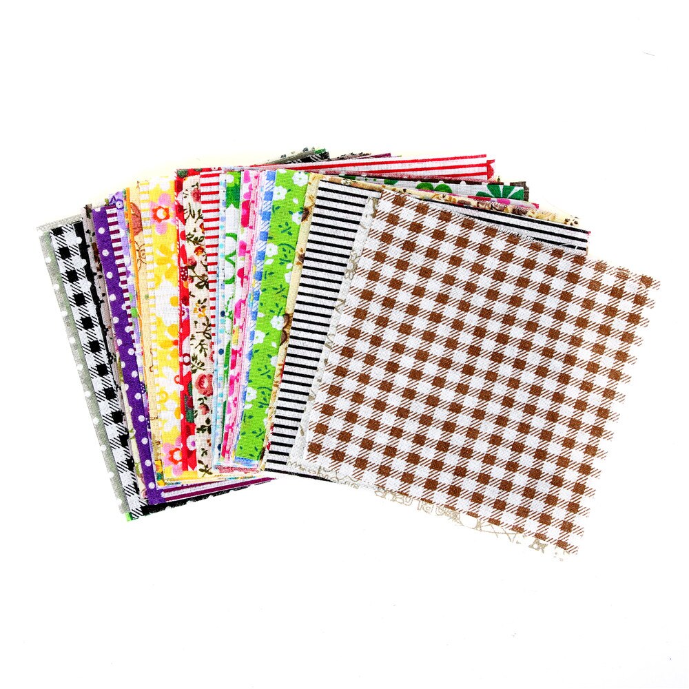 30pcs Fabric Cloth 100% Cotton 10*10cm Fabric Bundle Cotton Patchwork Sewing Quilting Tissues Cloth DIY Needlework Crafts