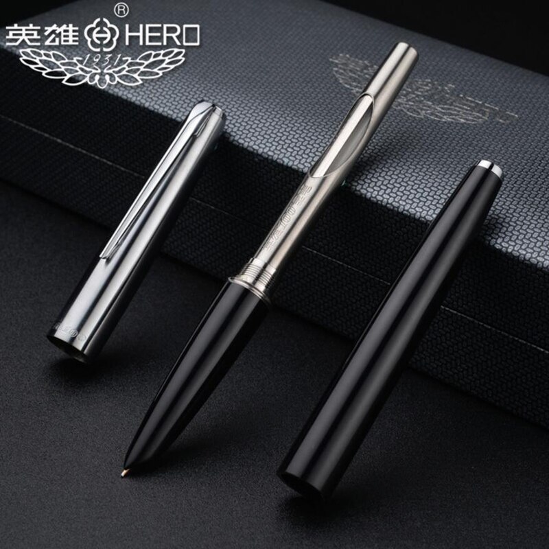 ! Bolígrafo estilográfico Original Hero 100, caja de lujo, , bolígrafo de escritura de negocios de Metal