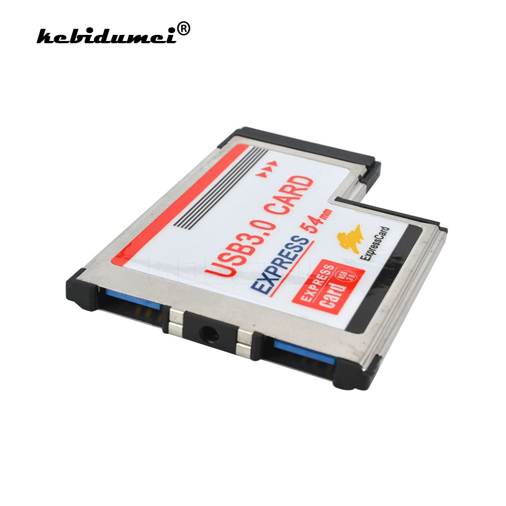 Kebidumei Pci 54Mm Slot Expresscard Usb 3.0 Pci Express Card Adapter Voor Laptop Notebook 5Gbps Dual 2 Poorten hub Pcmcia Converter