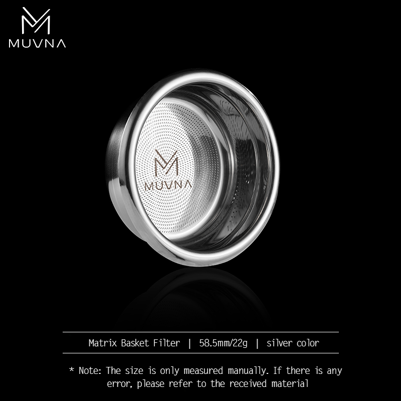 MUVNA Precision High Extraction Matrix Basket Filter, Micro Sieve Filter Basket Double Layer Portafilter Basket for 51/54/58mm: Gold