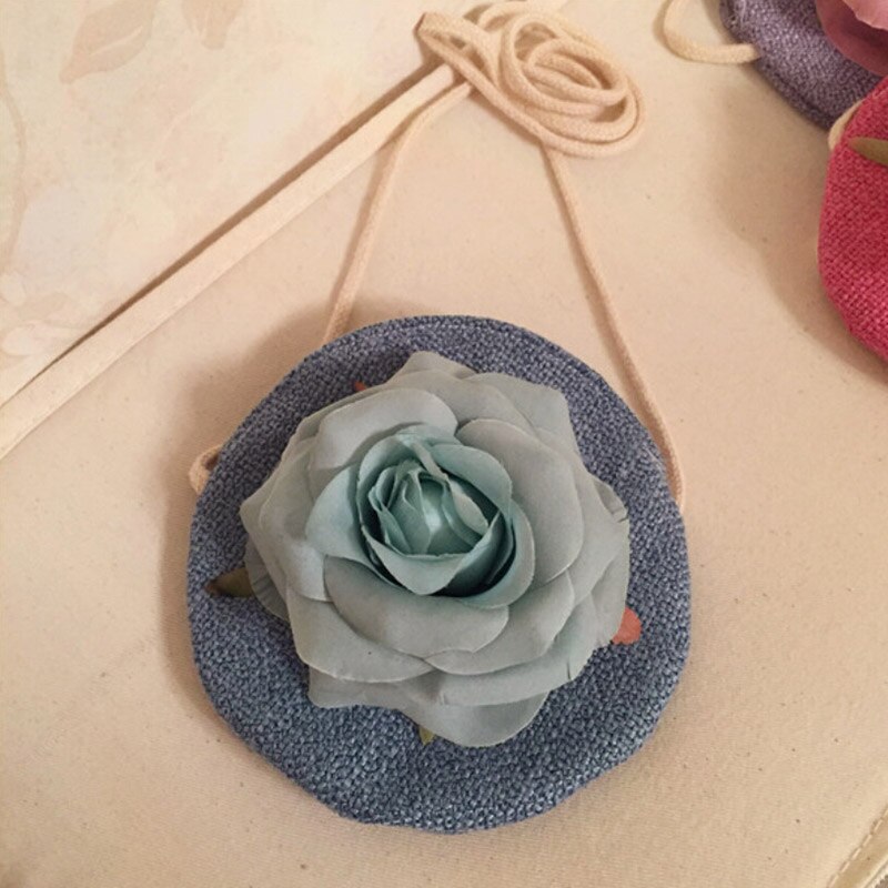 2020 crianças saco do mensageiro artesanal rosa flor bolsa criança bolsa de ombro bolsa moeda decoração monedero portemonnee