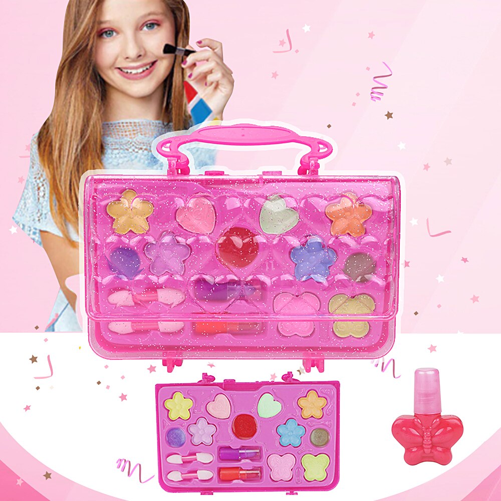 Baby Mädchen Kinder Make-Up Kit Set Prinzessin Pretend Spielen Schönheit Haar Salon Spielzeug Mädchen Weihnachten Geburtstag für kinder make-up: Makeup Kit 8