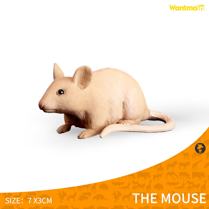Wantmoin Een Effen Dier Model Set Van Twaalf Zodiac Ratten, Vee, Tijger, Konijn, snake En Pig Kinderen Speelgoed Cognitieve Model: mouse