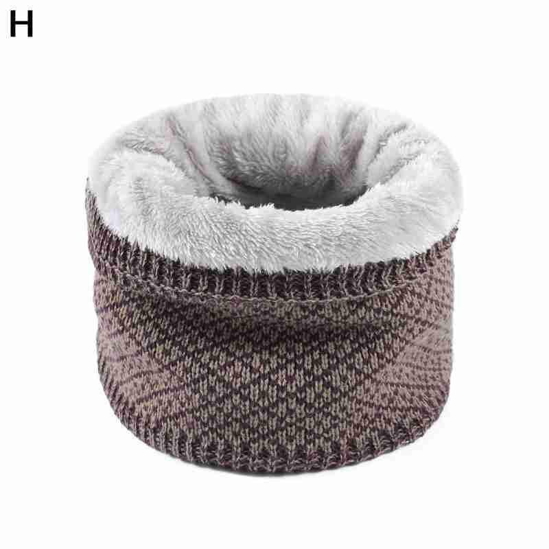 Winter Warm Thicken Cotton Woof Neck Scarf Scarf Knitted Outdoor Ring For Women Unisex Neck Trendy Ring Sport B7Y7: H