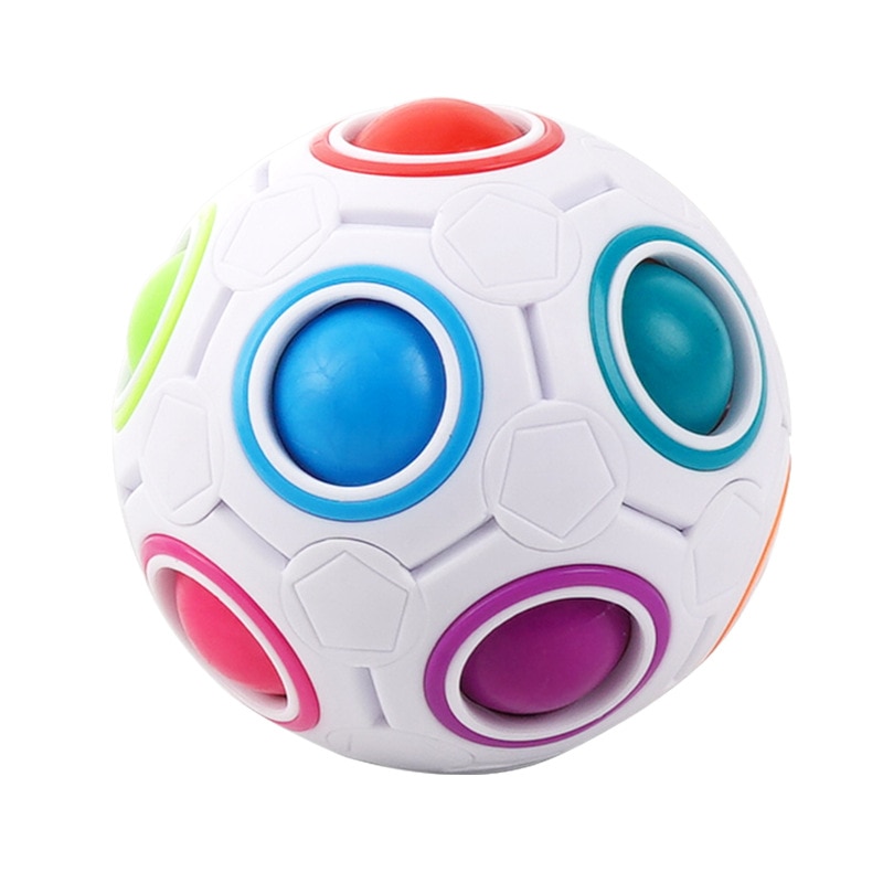 3D Spherical Rainbow 360 Cube Ball Football Cubes Puzzles Educational Kids Toys For Children Adults Learning Game Kids Toys