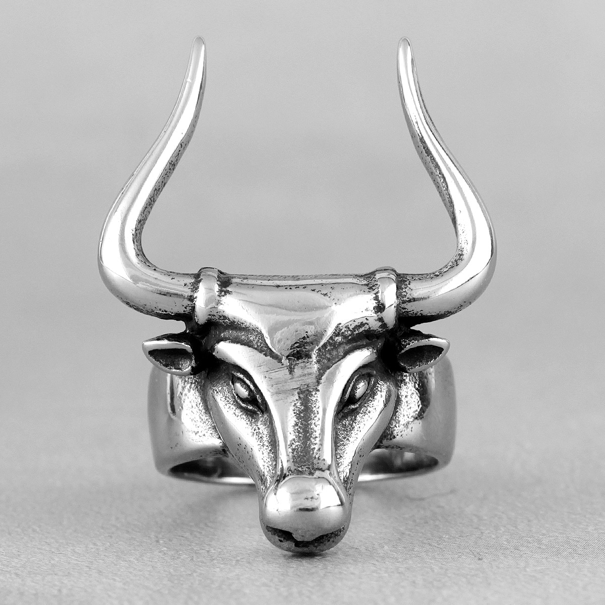 Bull Head Matador Stainless Steel Mens Rings Punk Hip Hop Hyperbole for Male Boyfriend Biker Jewelry Creativity