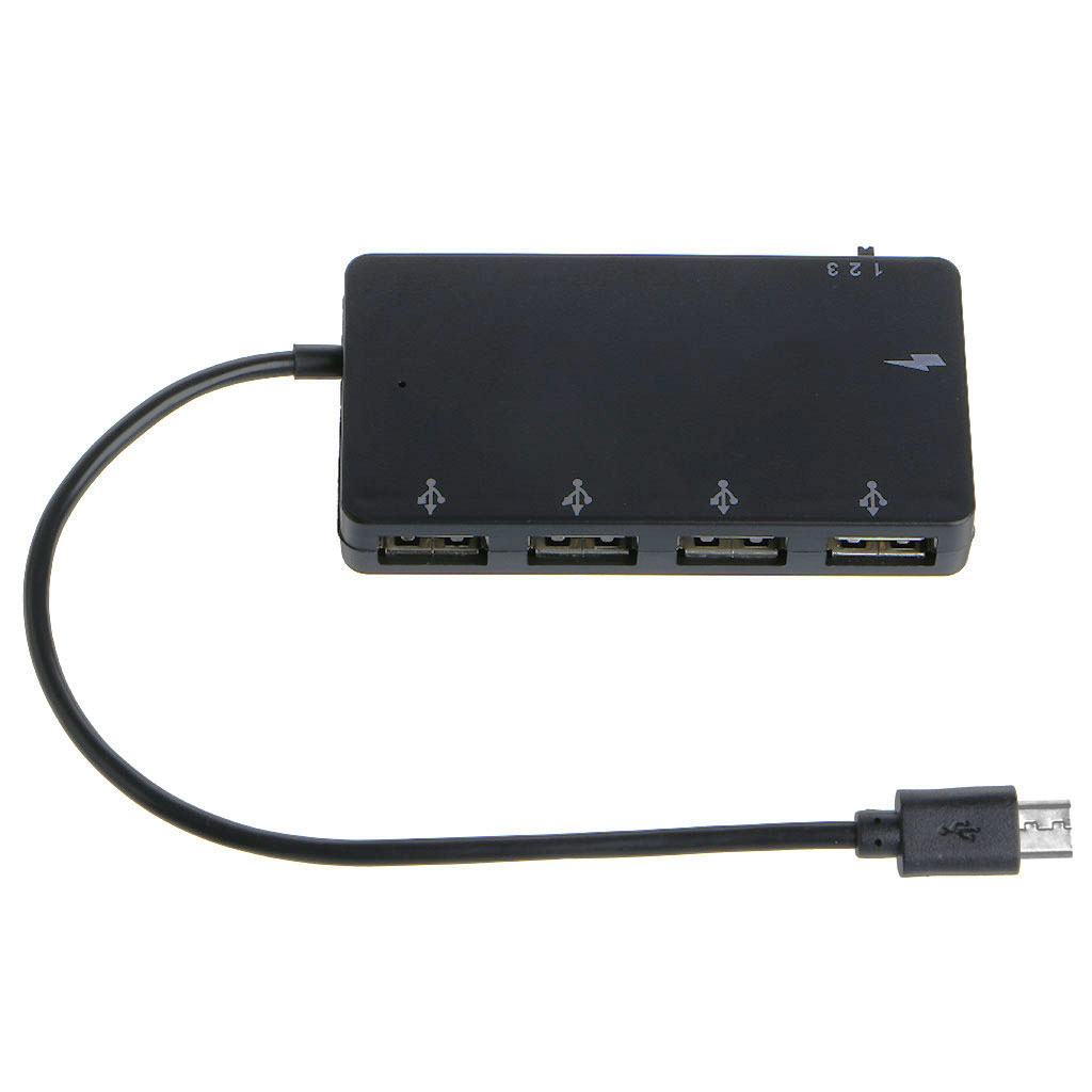 Micro USB OTG 4 Port Hub Power Adapter Opladen Kabel Voor Smartphone Tablet