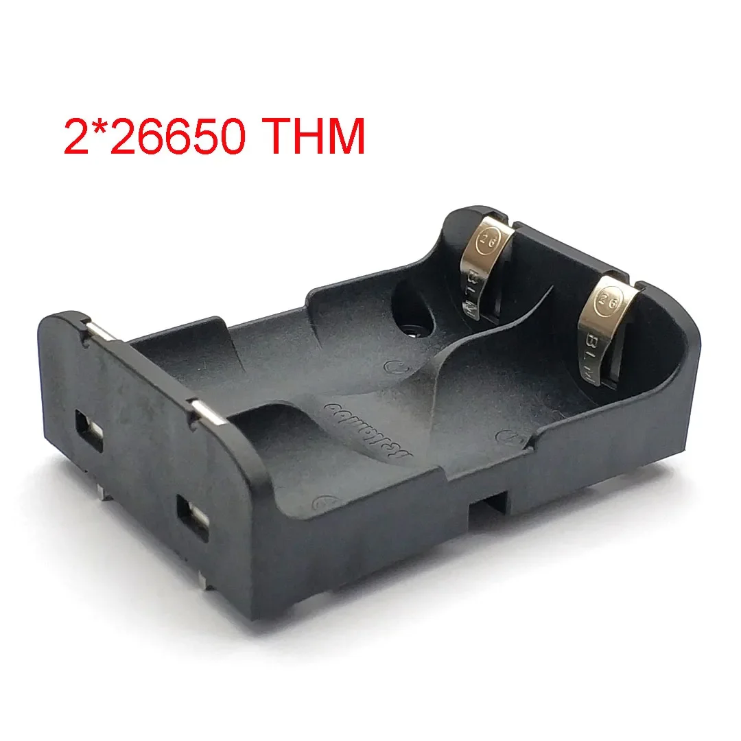 1S 2S 26650 Battery Holder SMD SMT THM Batteries Case Storage Box 1x 2x Slot 26650 DIY Rechargeable Battery Shell: green