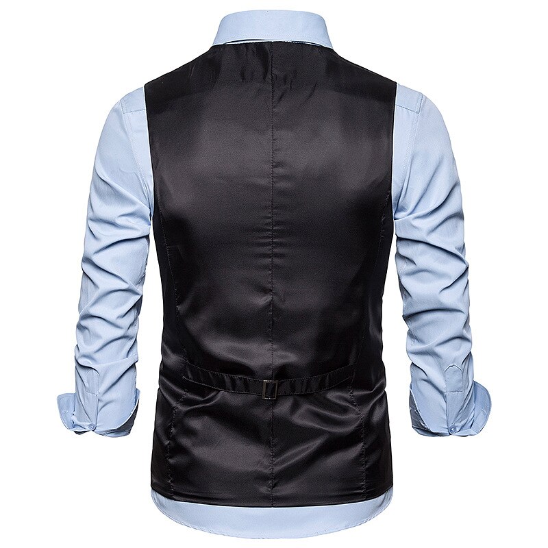 Heren zwart paisley jacquard pak vest slim fit enkelrijs vest heren bruiloft zakelijke kleding vesten heren
