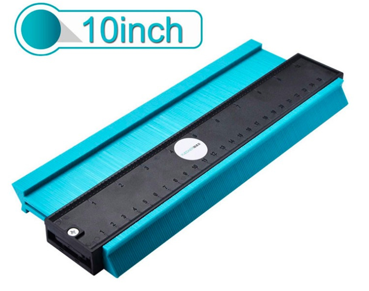 Contour Copy Gauge Contour With Lock 5/10inch Gauge Duplicator Contour Scale Template Wood Marking Tools Tiling Measuring Ruler: green 25cm