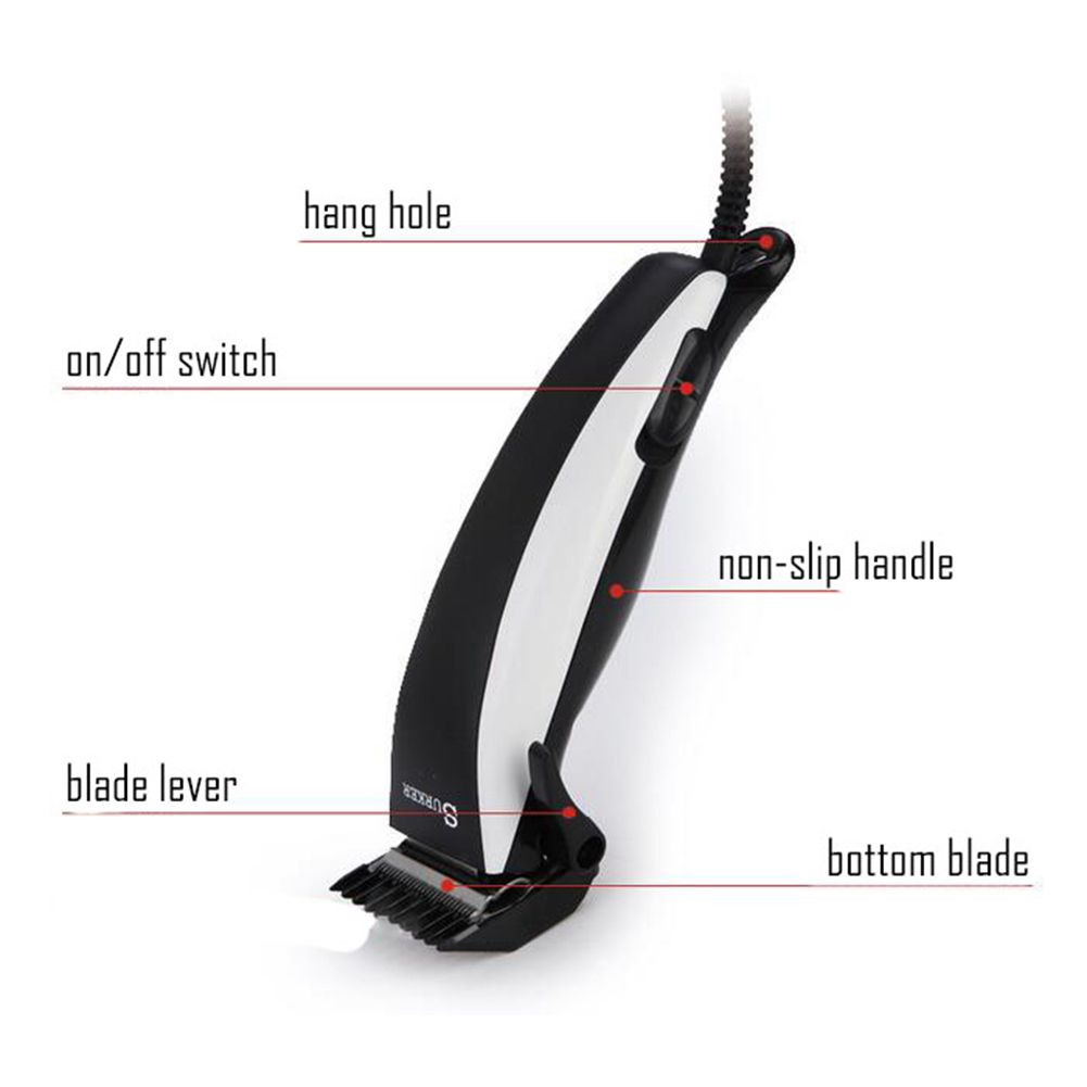 SURKER SK-5601 Household Power Cord Hair Clipper Adjustable Hair Clipper Adult Hair Clippers Hair Trimmer with EU