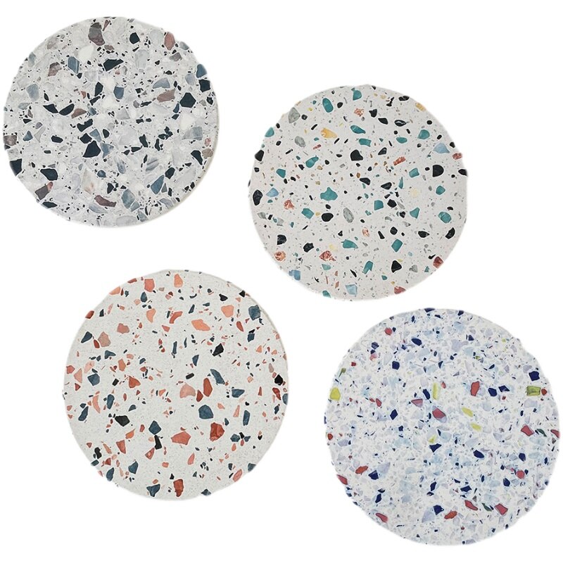 Stół kuchenny podkładki na stół imitacja lastryko błoto okrzemkowe korek absorpcja wody podstawka strąk kubek okrągła podkładka termoizolacyjna
