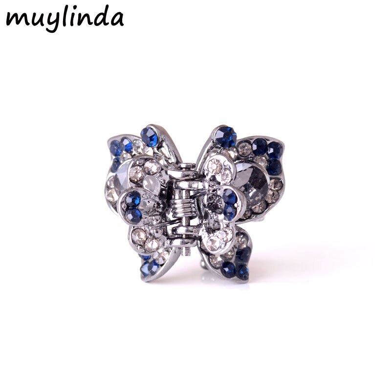 Retro Small Butterfly Gun Black Plating Hair Claw Clip Women Mini Metal Hair Clip Hair Accessories Jewelry