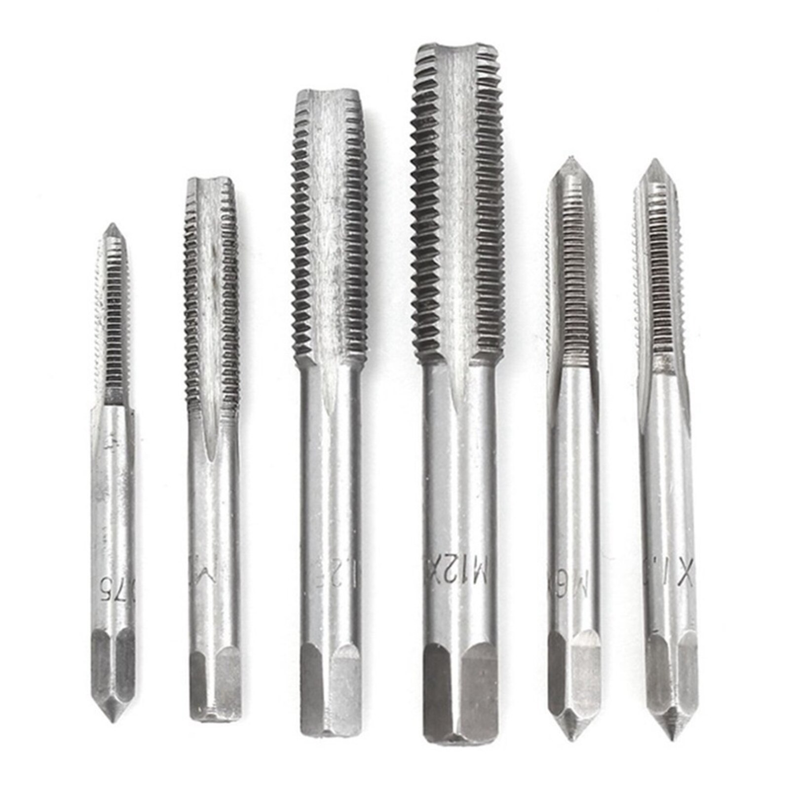 Carbon Steel Tap and Die Set Wrench Spanner Screwdriver Metric Hand Tapping Tool Screw Thread Plugs Straight Taper Reamer Tools