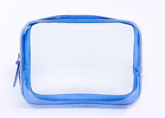 Reizen Pvc Cosmetische Zak Vrouwen Make-Up Tassen Toiletartikelen Organizer Waterdichte Opslag Neceser Clear Badkamer Waszak: Blue / Xl