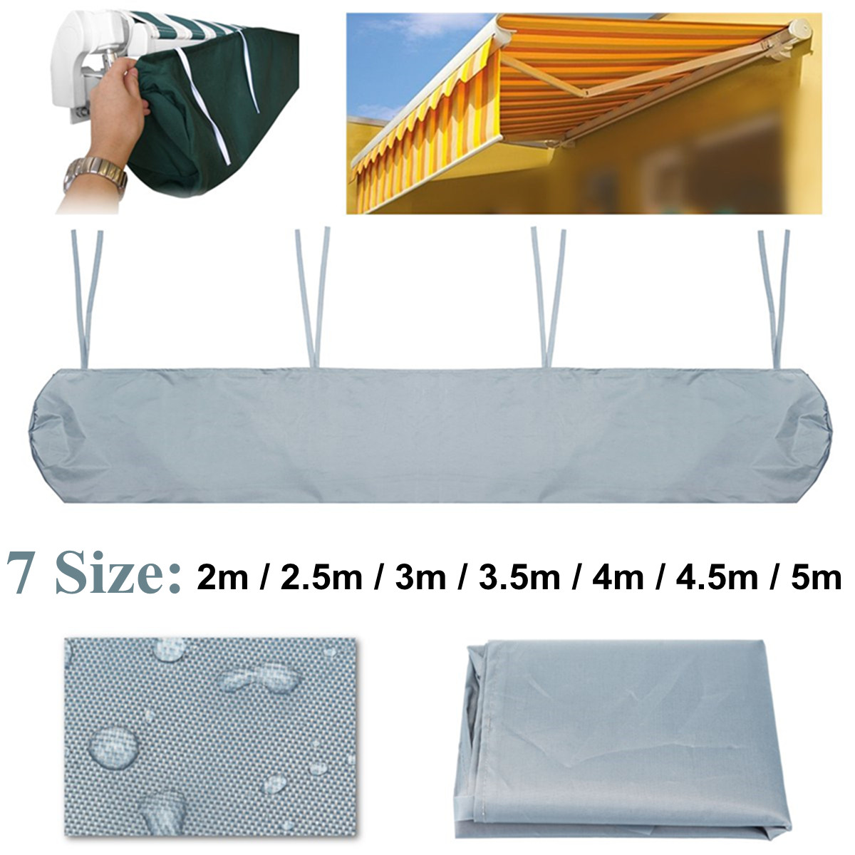 7 maten Patio Luifel Winter Opbergtas Yard Garden Schuilplaatsen Regen Weer Cover Protector Luifels 2/2. 5/3. 0/3. 5/4/4.5/5 m