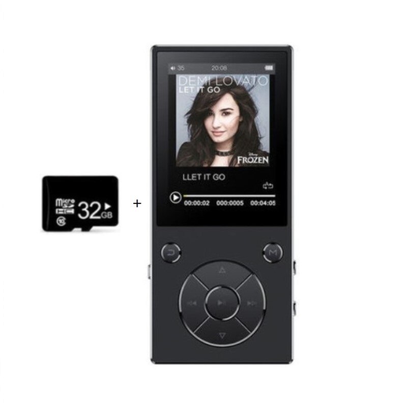 Ruizu-reprodutor de música original mp4 d11, 8gb, bluetooth 2.4, polegadas, rádio fm, gravador de voz, slot para cartão tf, microfone embutido: blk with 32gb