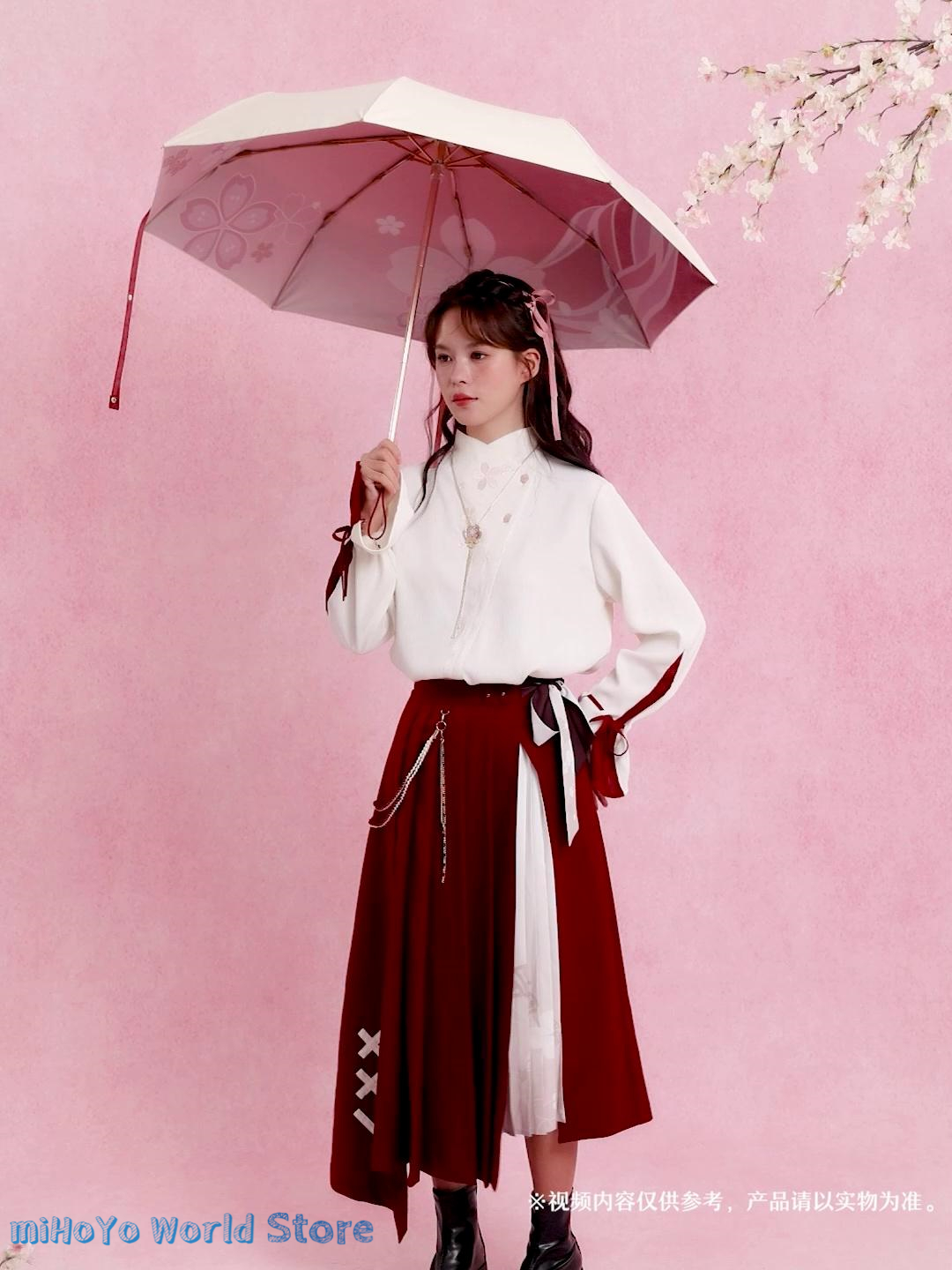 [Genuine] Yae Miko Umbrella MiHoYo Official Genshin Impact Yae Miko Theme Impression Series Folding Umbrella Original Cosplay