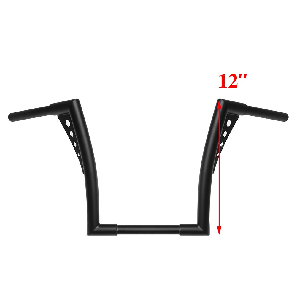 Guidon de moto Z Bar Glisser Les Barres 12 &quot;14&quot; Lever 1 1/4 Guidon Hauteur Singe Cintres Pour Harley Softail Chopper Sportster: 12inch Handlebar