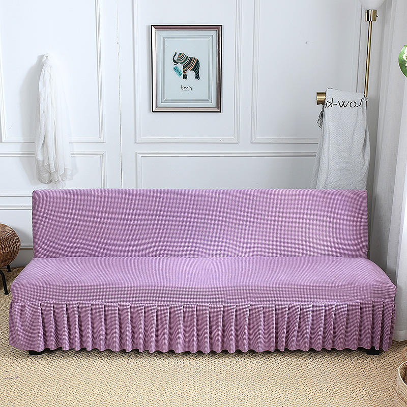 1 st. slaapbankhoes zonder armleuningen, elastische, volledige hoes, anti-vuil bankhoes voor in de woonkamer: Paars  / S 150-180cm