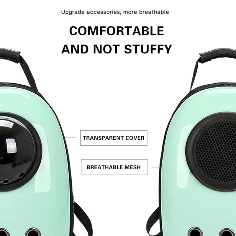 Mochila para gatos con dibujos de astronauta, bolsa de viaje portátil para transportar mascotas transparente, bolsa transpirable en forma de cápsula espacial para cachorros y gatos