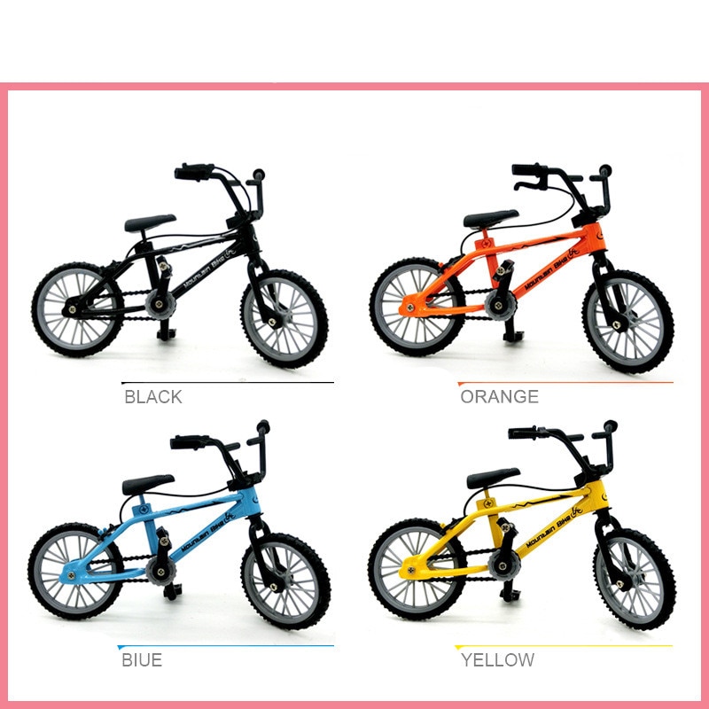 Fingercykel legetøj diy scooter sæt simulering barn legering plast vitalitet bord voksen realistisk dobbeltstang cykel reservehjul legetøj