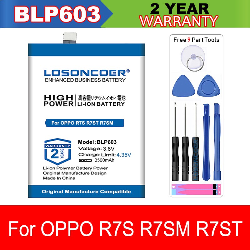 For OPPO R15 Pro A91 A7X 18013 1805 A37 R7S R7s R7SM R7st Find X A77 A73 A73S A73T R9 R9TM A79 R9S PLUS F11 Pro Find 7 Battery: BLP603 R7S R7SM R7st