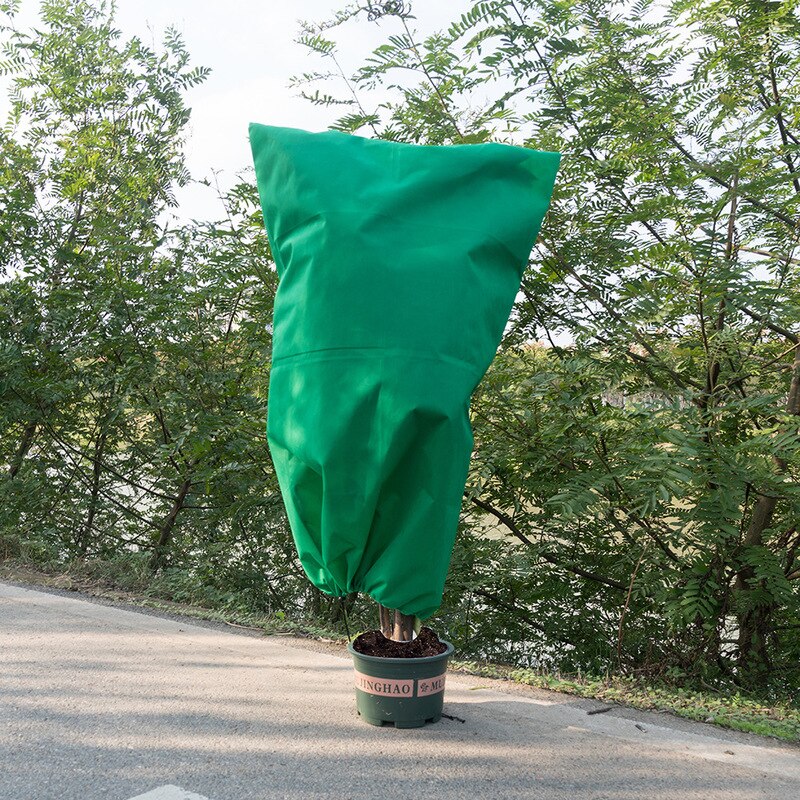 Cubierta de protección contra heladas para plantas, bolsa de tela no tejida, lavable, para invierno, 1 unidad