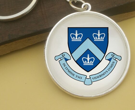 De Verenigde Staten Amerika Hoger University Wereldberoemde Universiteiten College Sleutelhanger Badge Souvenir Classic Wereld: Columbia University