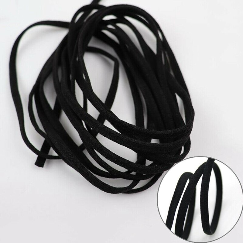 3Mm Zwart Wit Diy Gezichtsmasker Elastische Band Ronde Masker Elastische Koord Zachte Elastische Bands Rubber Oor Diy Masker naaien Accessoires