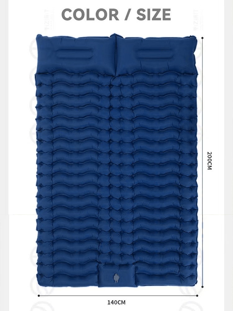 Camping hopfällbar luftmatt självuppblåsbar madrass ultralätt campingluftmadrass naturehike turiststrandtält sovmatta: Blå