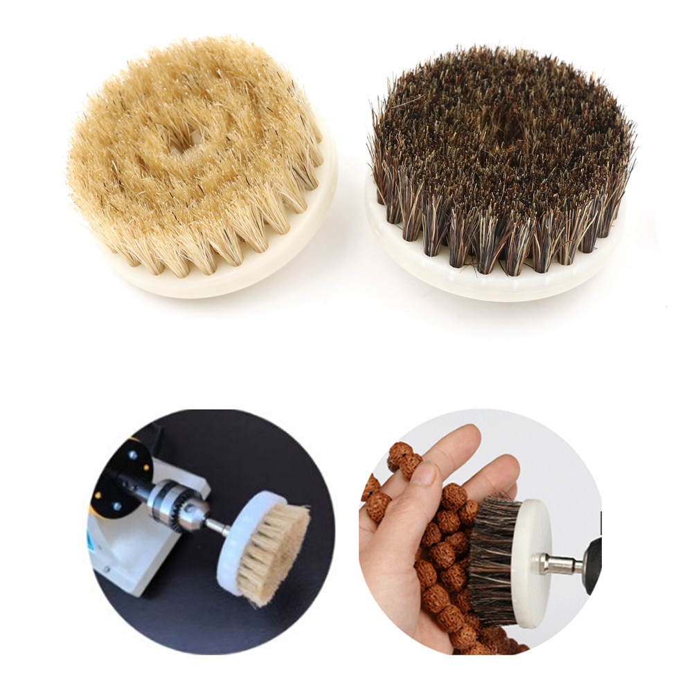 60mm perceuse puissance gommage brosse propre pour cuir c meubles en bois voiture intérieurs nettoyage puissance gommage