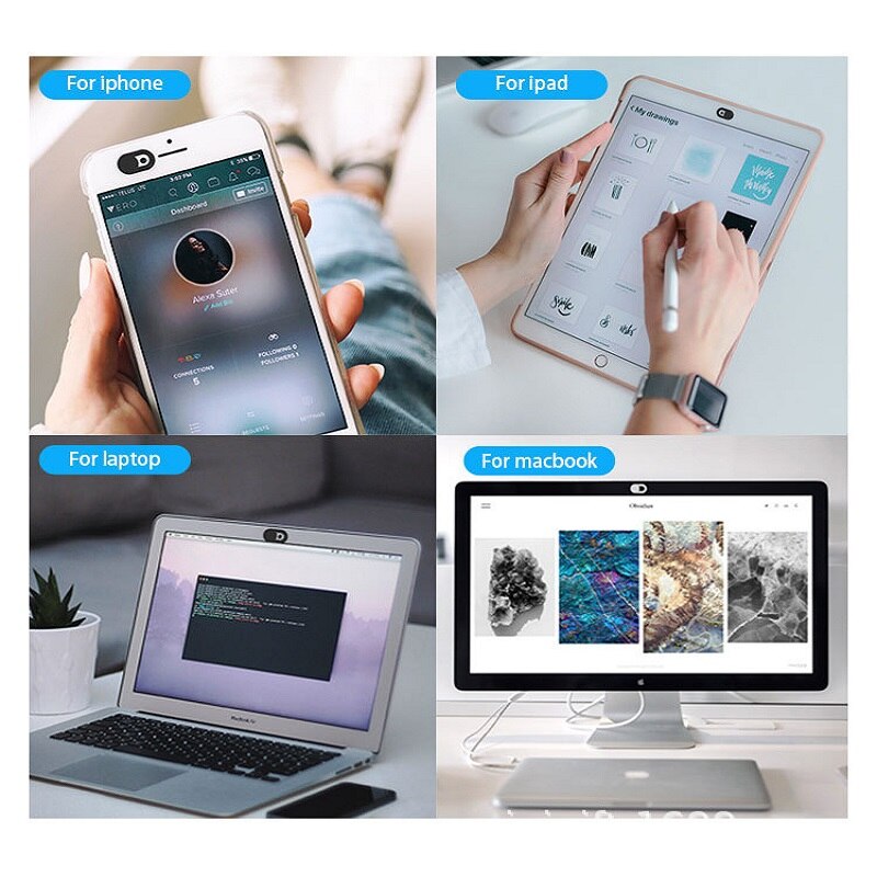 5/10/20 Pcs Universal Webcam Privacy Protection Cover Phone Camera Lens Blocking Sticker Laptop Sliding Lenses Cover