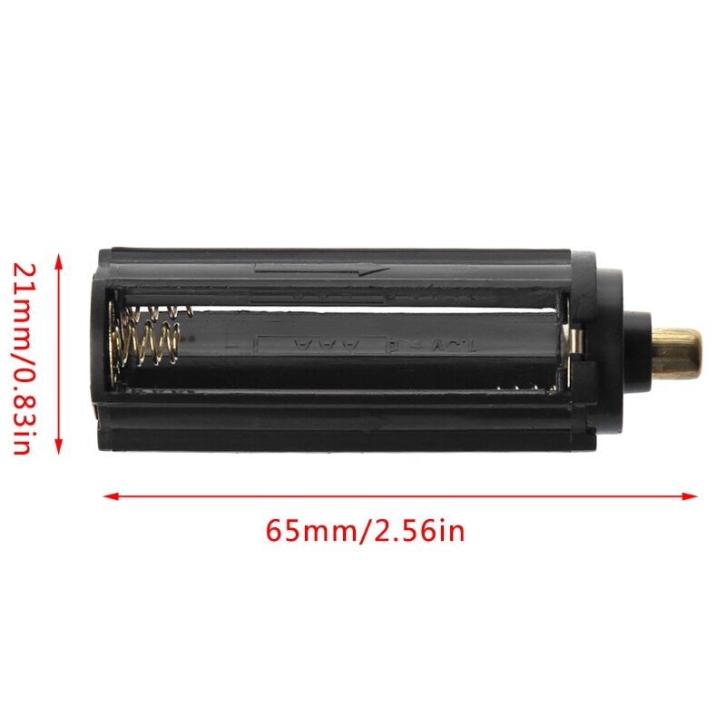 OOTDTY Cilindrische Type Plastic Batterijhouder Voor 3x AAA 18650 Batterij Converter