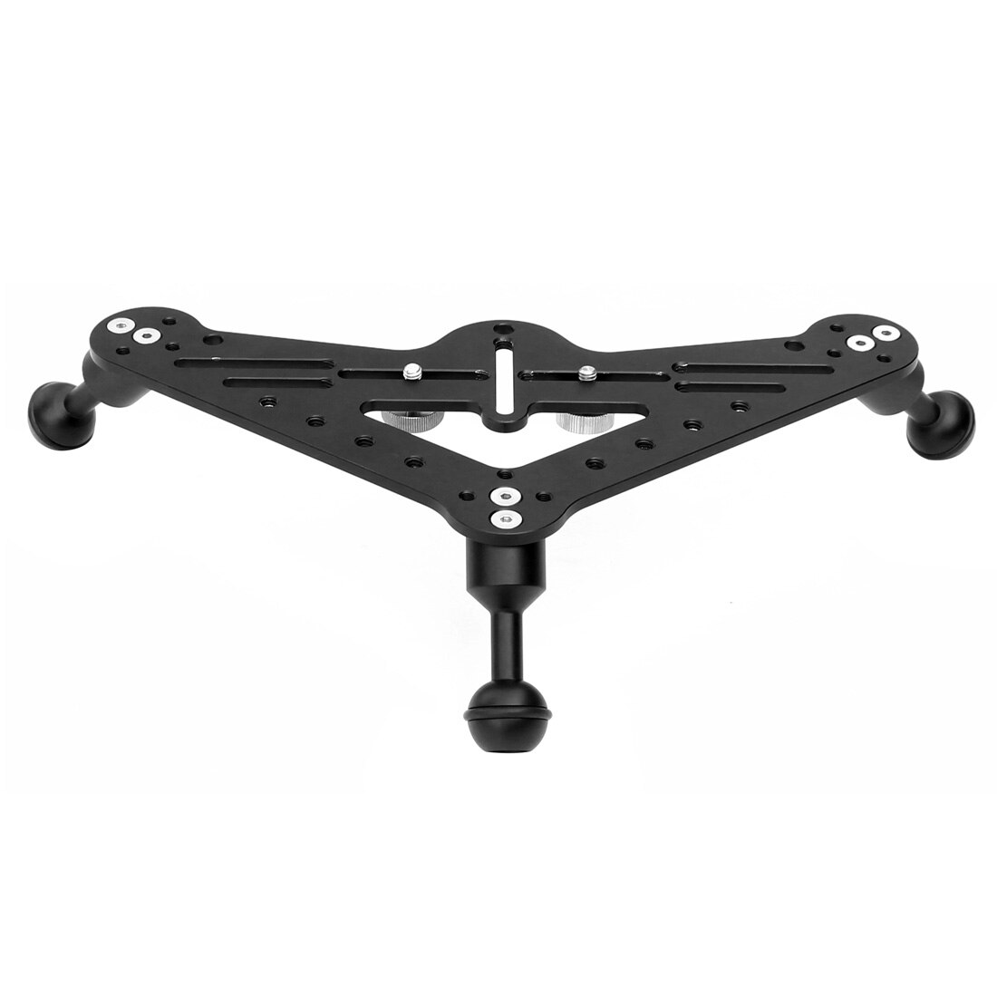 Upgrade Diving Tray Video Triangular Stabilizer Gimbal Tray Rig Bracket Mount for Underwater Light Stand DSLR Camera Tripod Base: Upgrade Black